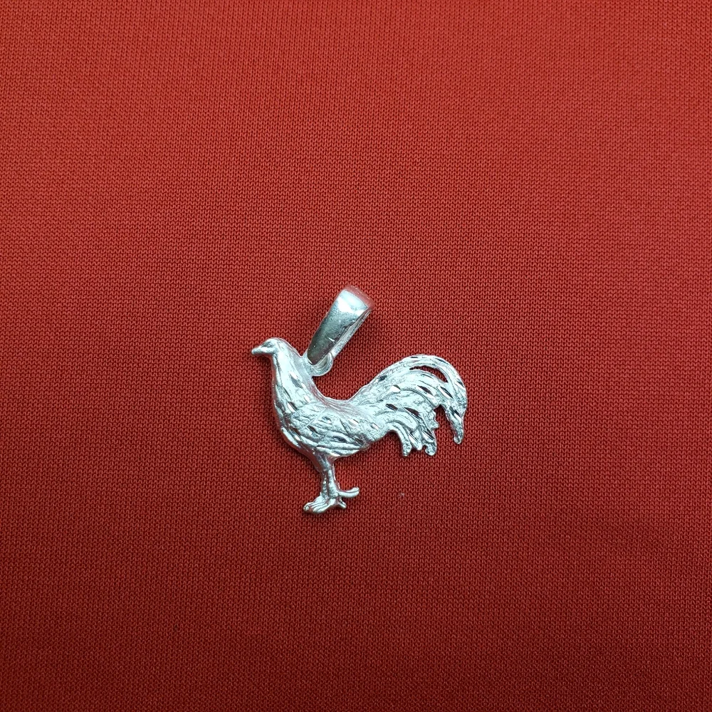 925 sterling silver men's Rooster pendant charm‎